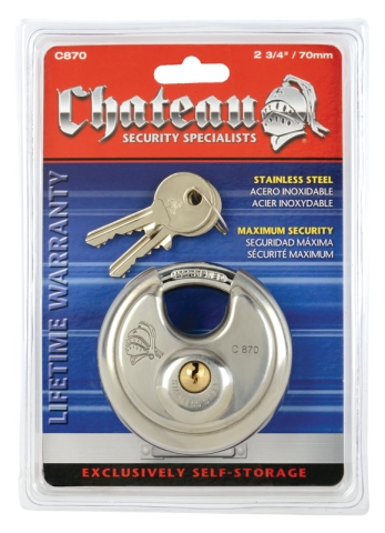2 3/4"/70mm Self Storage Padlock Chateau Keyed Alike Disc Lock 
